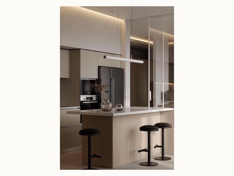 BAOHUI BHC-017 dark kitchen cabinet design