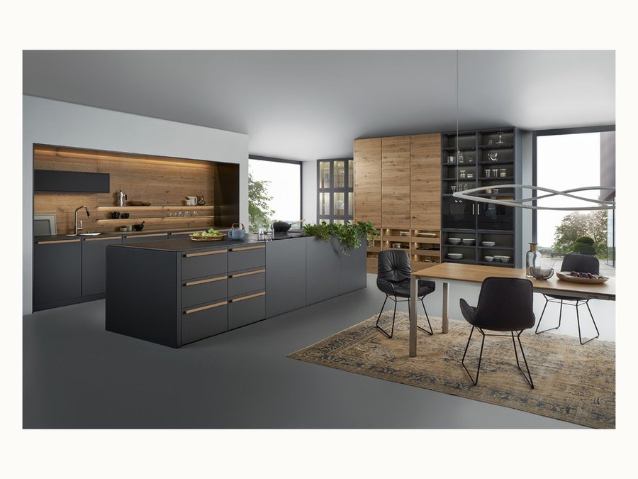 BAOHUI BHC-029 dark kitchen cabinet design