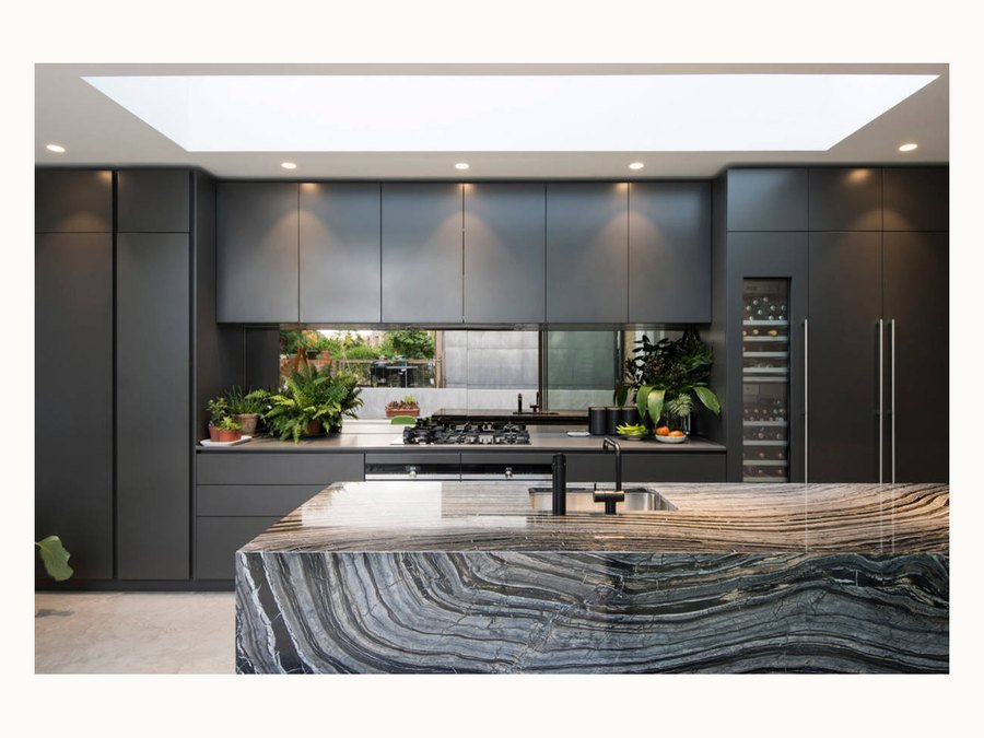 BAOHUI BHC-030 dark kitchen cabinet design