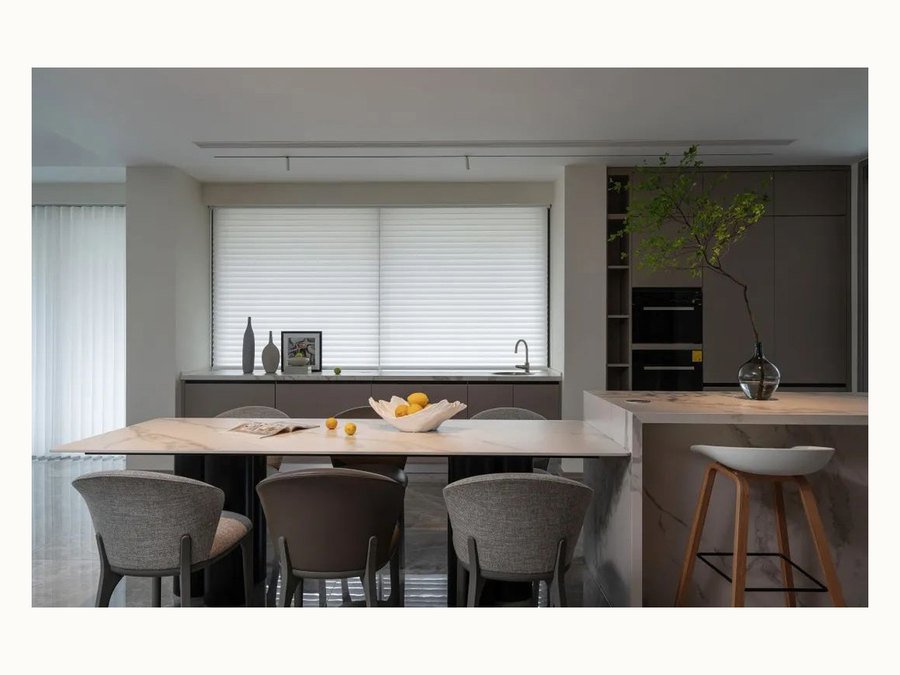 BAOHUI BHC-034 mid-tone kitchen cabinet design