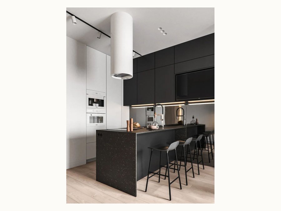 BAOHUI BHC-038 dark kitchen cabinet design