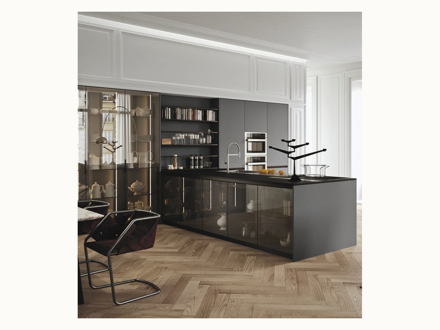 BAOHUI BHC-046 dark kitchen cabinet design