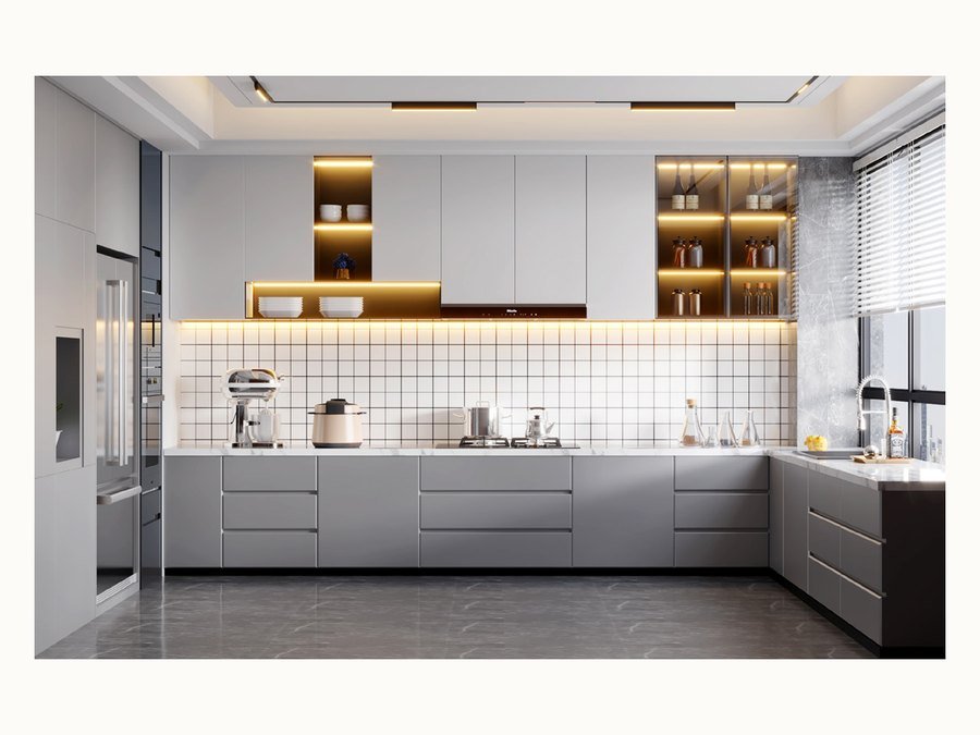 BAOHUI BHC-065 light kitchen cabinet design
