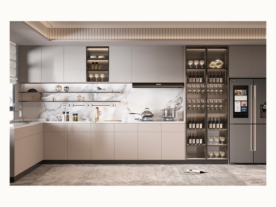 BAOHUI BHC-072 light kitchen cabinet design