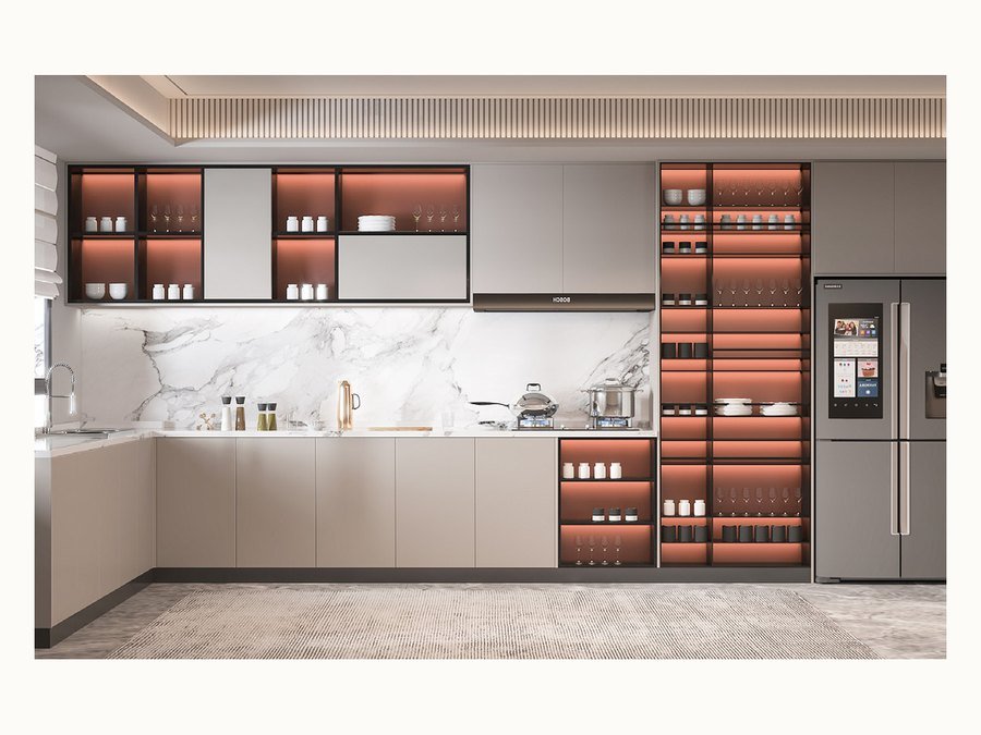 BAOHUI BHC-076 light kitchen cabinet design