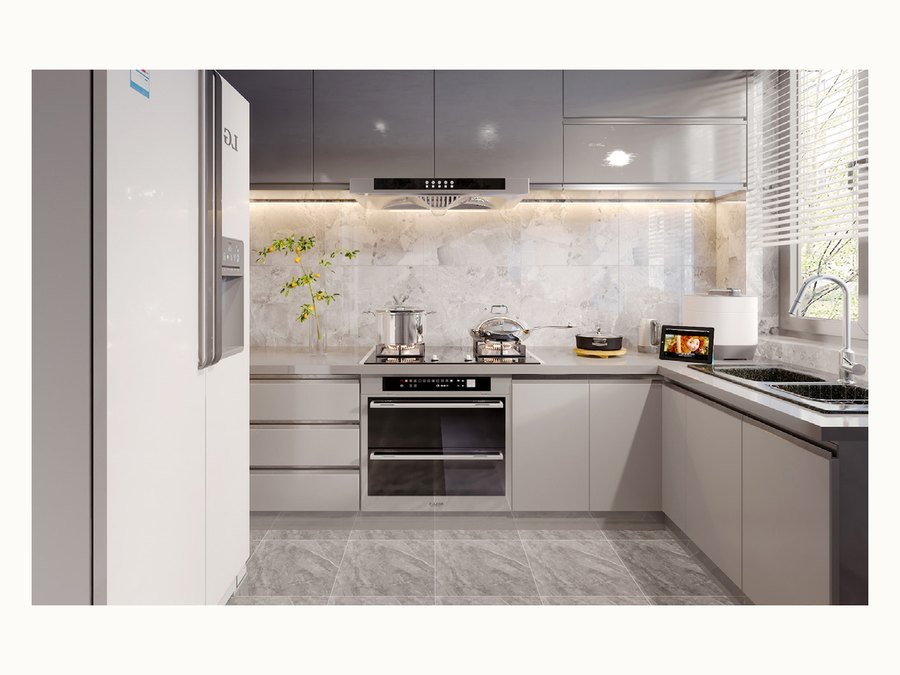 BAOHUI BHC-086 light kitchen cabinet design