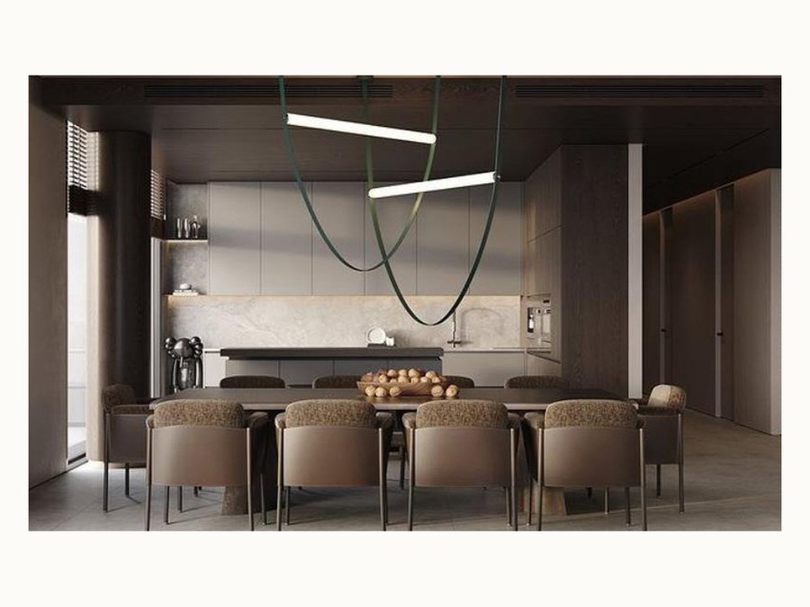 BAOHUI BHC-092 dark kitchen cabinet design