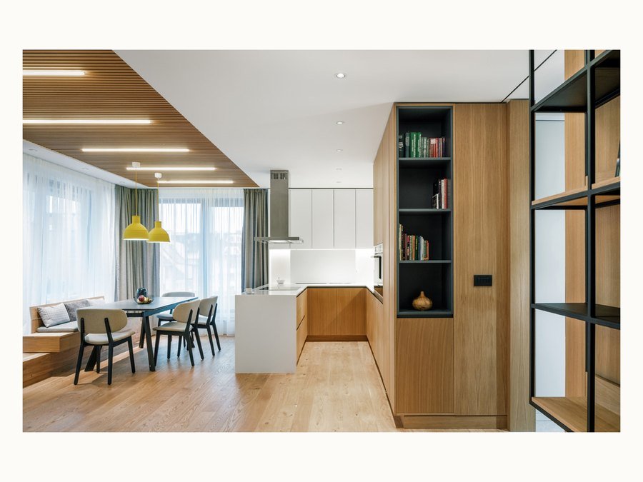 BAOHUI BHC-097 mid-tone kitchen cabinet design