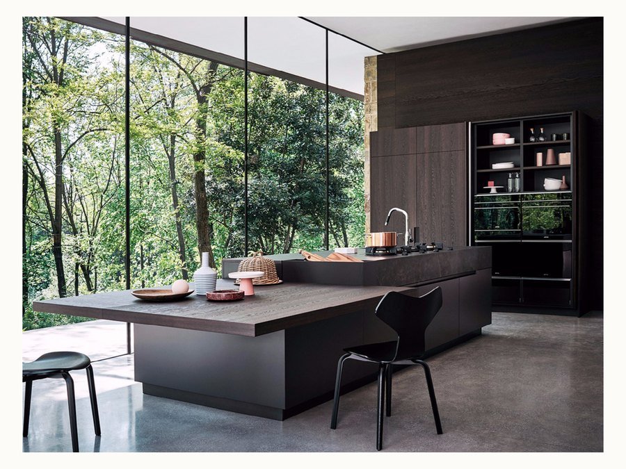 BAOHUI BHC-101 dark kitchen cabinet design