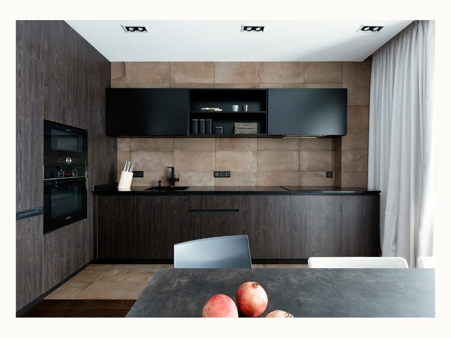 BAOHUI BHC-106 dark kitchen cabinet design