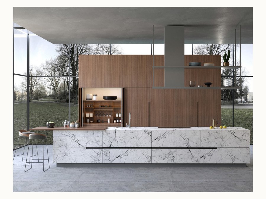 BAOHUI BHC-118 dark kitchen cabinet design