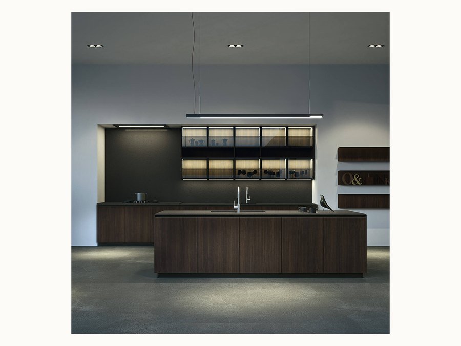 BAOHUI BHC-122 dark kitchen cabinet design