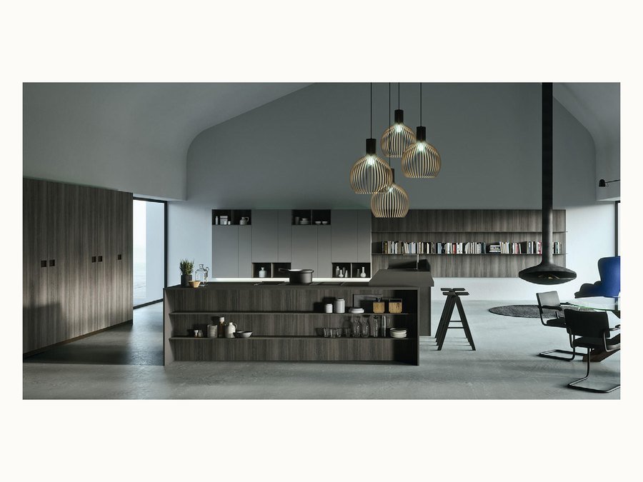 BAOHUI BHC-124 dark kitchen cabinet design