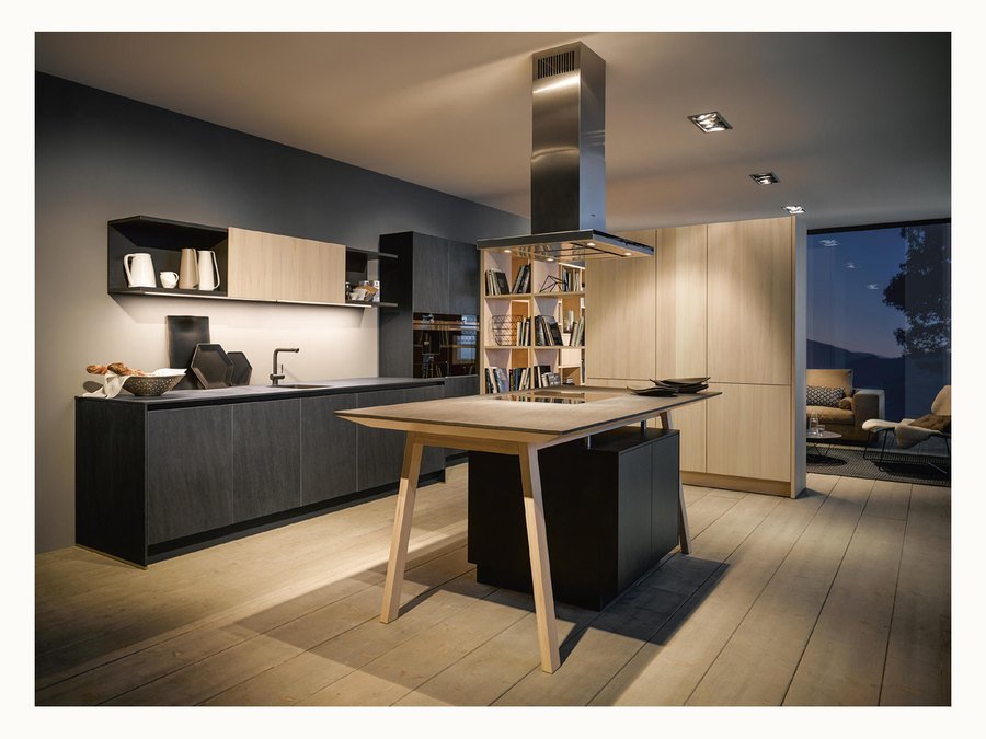 BAOHUI BHC-128 dark kitchen cabinet design