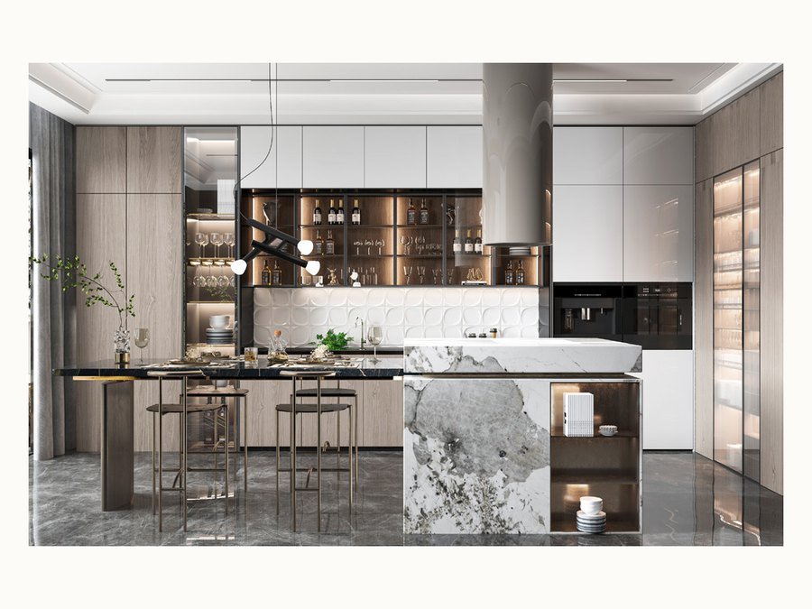 BAOHUI BHC-145 light kitchen cabinet design