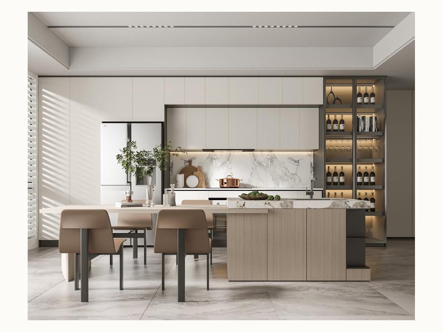 BAOHUI BHC-158 light kitchen cabinet design