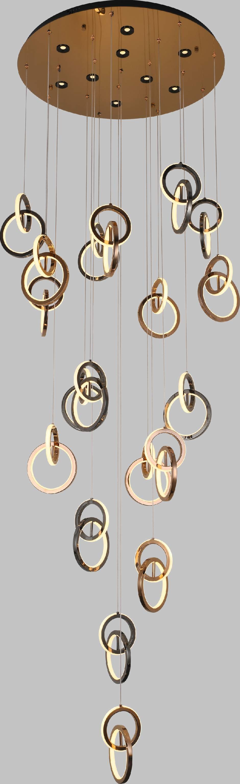 Tiered LED Pendant Chandelier detail 1 — BAOHUI HOME